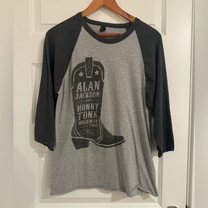 Alan Jackson 2018 Honky Tonk Highway Concert Tour Raglan T-Shirt